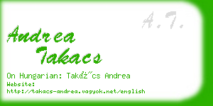andrea takacs business card